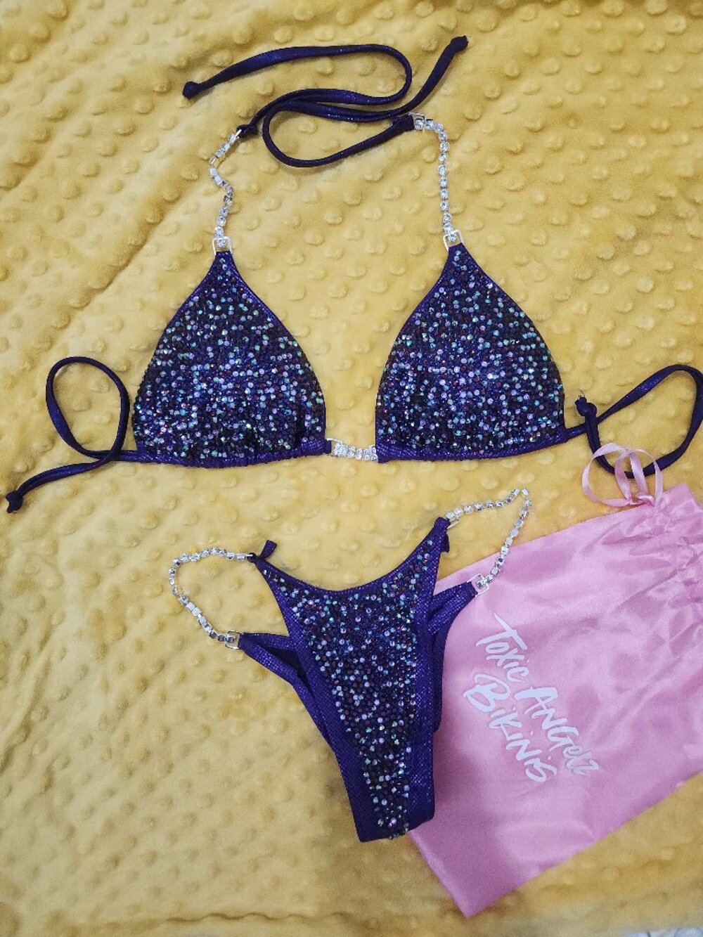 Purple competition bikini
